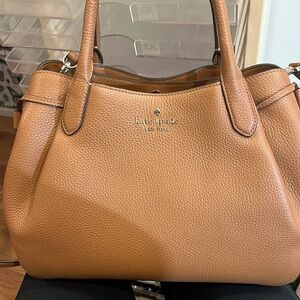 NWT - Kate Spade large satchel, pebbled leather, warm ginge dumpling